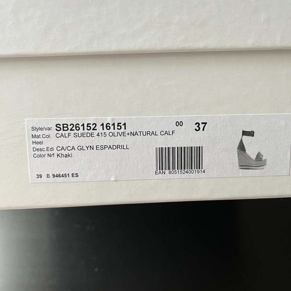 NEW See By Chloe Espadrille Wedges Sandals in Khaki - Picture 9 of 10